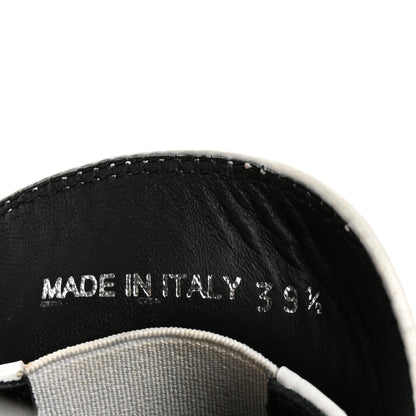 Prada Brushed Calfskin Metal Triangle Logo 20mm Loafers 39.5 White 8 of 13