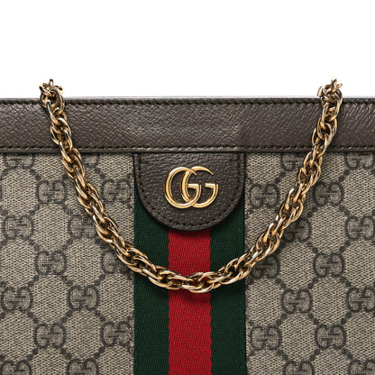 Gucci GG Supreme Monogram Web Small Ophidia Chain Shoulder Bag Brown 8 of 10