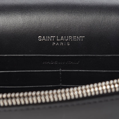 Saint Laurent Smooth Calfskin Classic Monogram Kate Tassel Chain Wallet Black 6 of 13