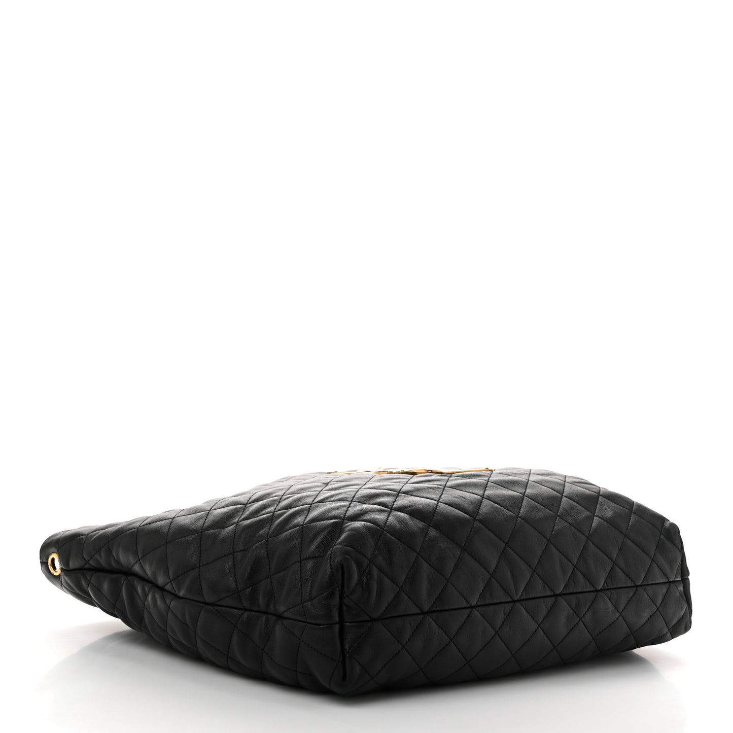 Lambskin Quilted Maxi Icare Shopping Tote Black