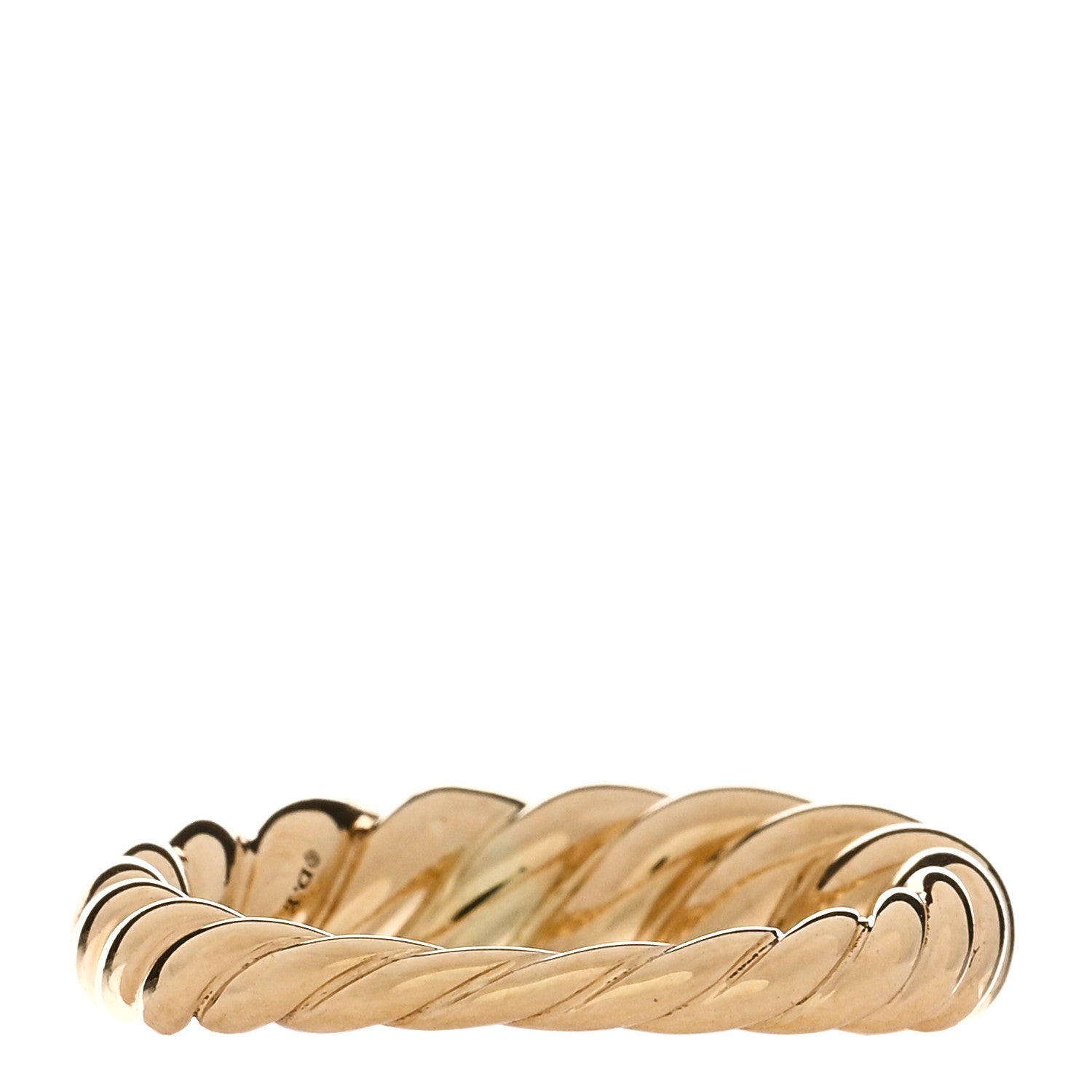 David Yurman 18K Yellow Gold Pure Form Stack Ring 54 7 3 of 4