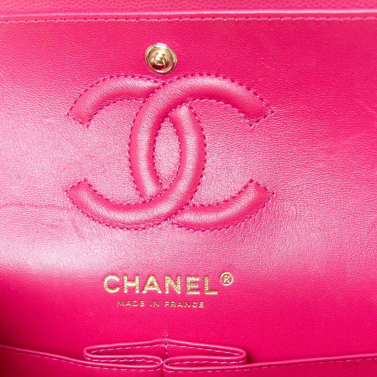 Chanel Caviar Quilted Small Double Flap Fuchsia 6 of 13