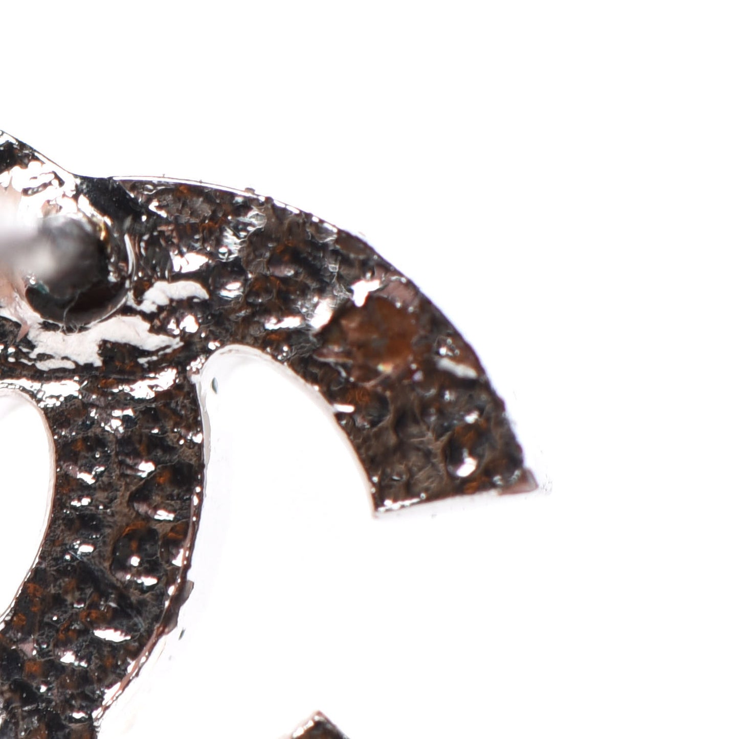 Crystal CC Earrings Silver