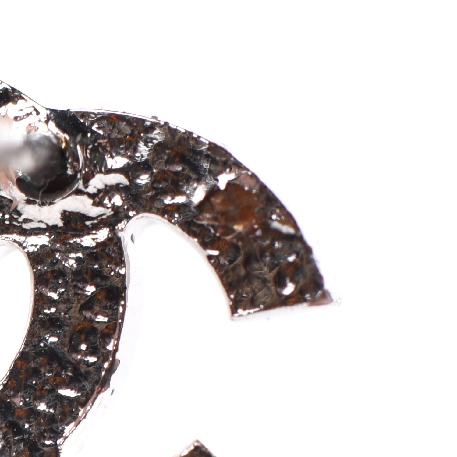 Chanel Crystal CC Earrings Silver 4 of 4