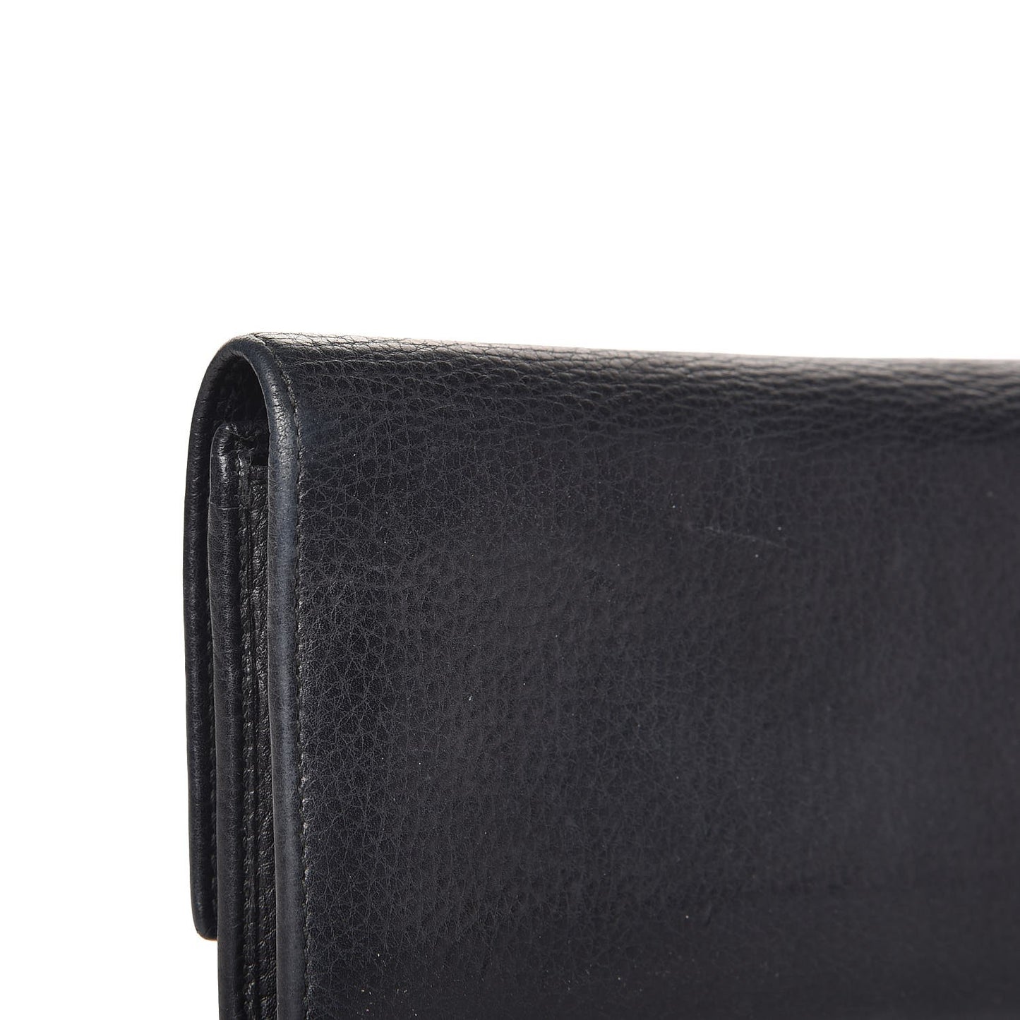 Pebbled Calfskin Large Soho Continental Wallet Black