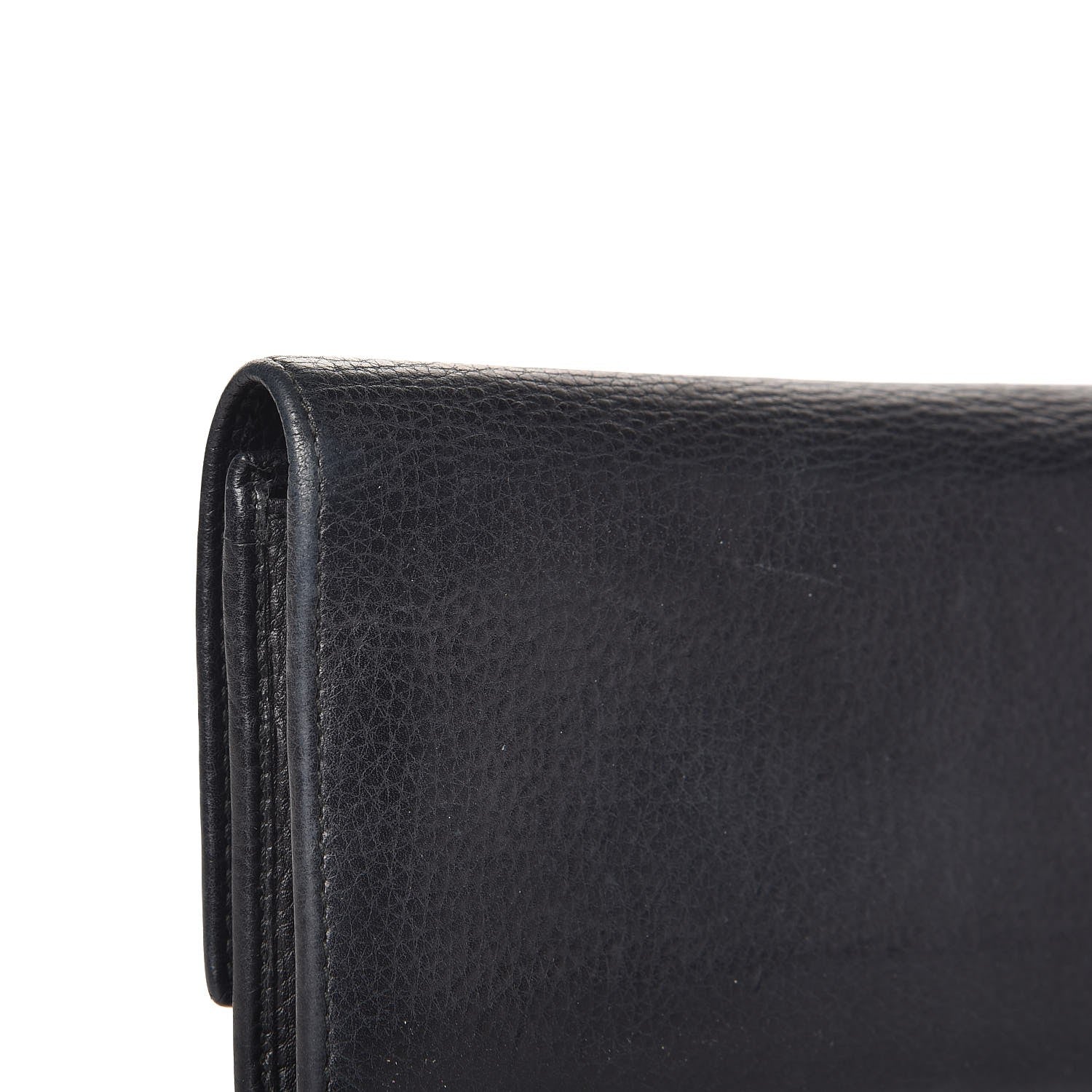 Gucci Pebbled Calfskin Large Soho Continental Wallet Black 15 of 15