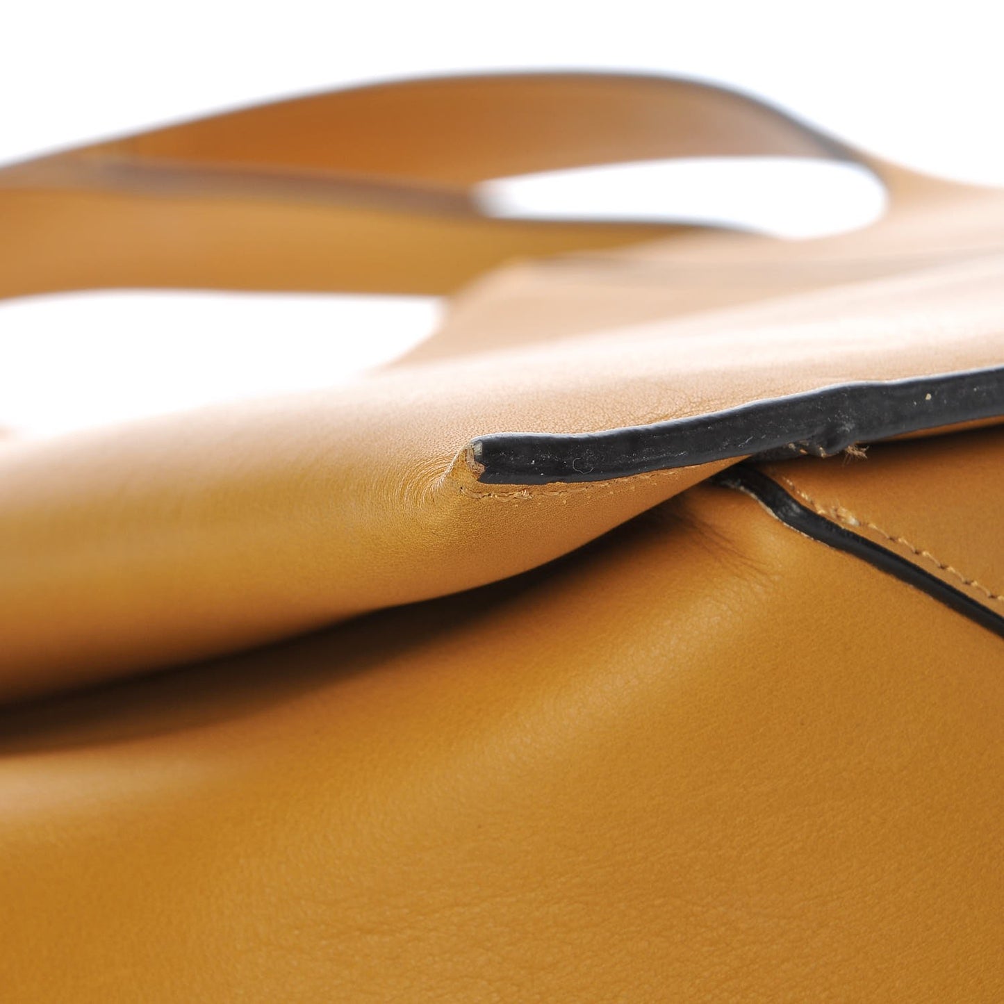 Natural Calfskin Medium Tri-Fold Bag Daffodil