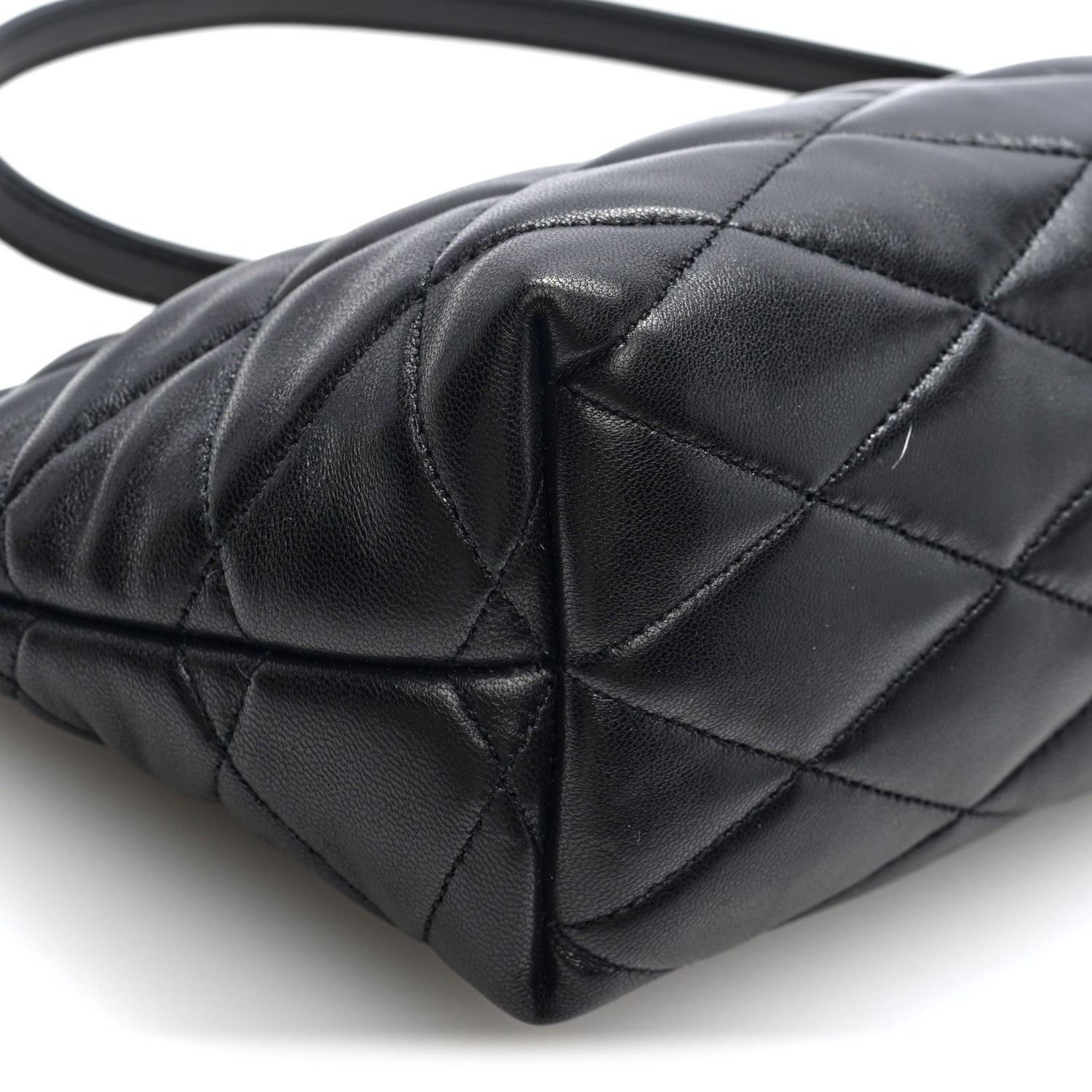 Saint Laurent LAURENT Lambskin Quilted Gaby Zipped Shoulder Bag Black 8 of 9