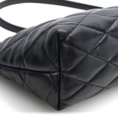 Saint Laurent LAURENT Lambskin Quilted Gaby Zipped Shoulder Bag Black 8 of 9