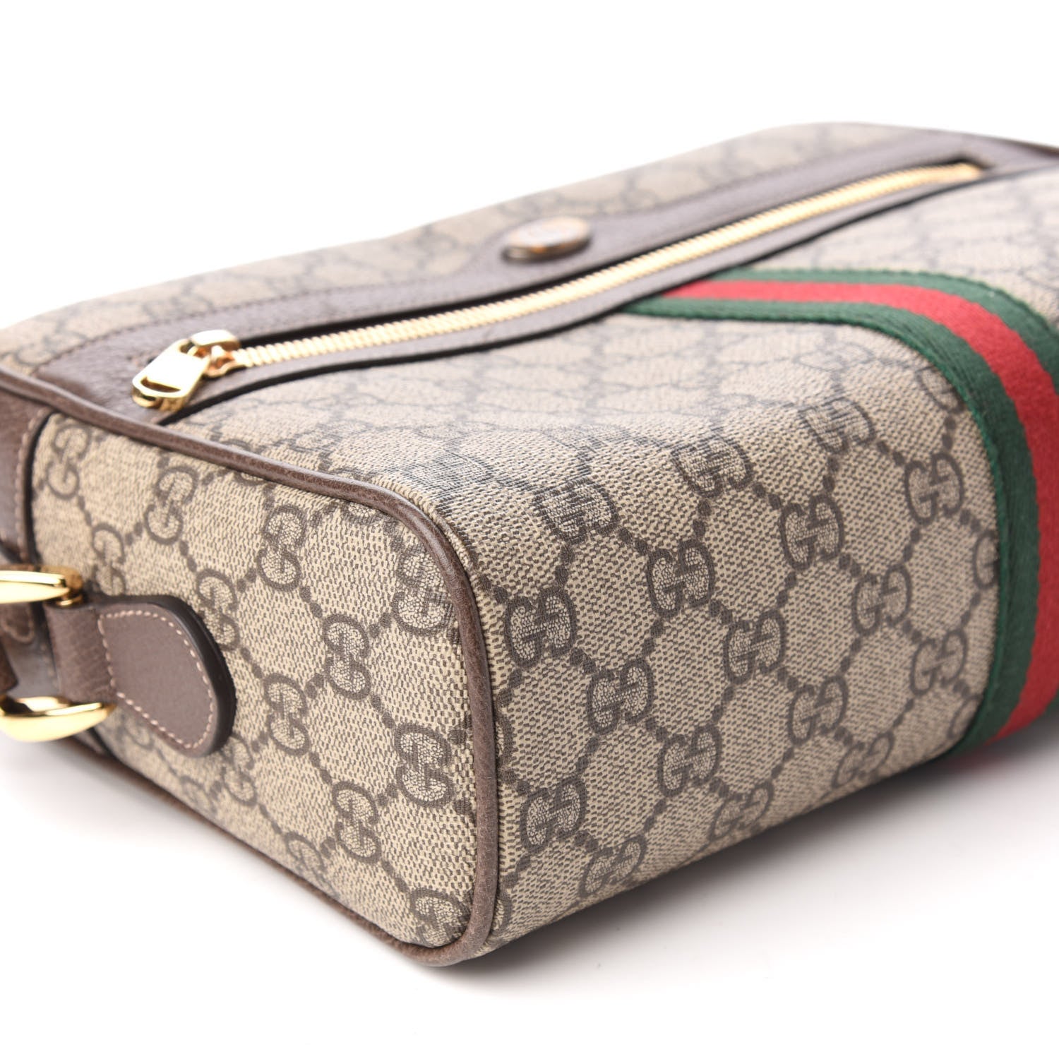 Gucci GG Supreme Monogram Web Small Ophidia Shoulder Bag Brown 6 of 9