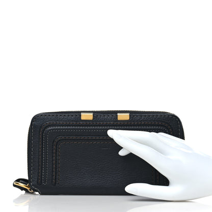 Chloe Grained Calfskin Marcie Long Zip Around Wallet Black 2 of 9
