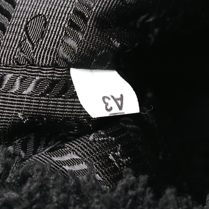 Prada Terry Cloth Mini Re-Edition 2000 Bag Black White 7 of 9