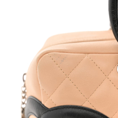 Chanel Calfskin Quilted Large Cambon Bowler Beige Black 11 of 15