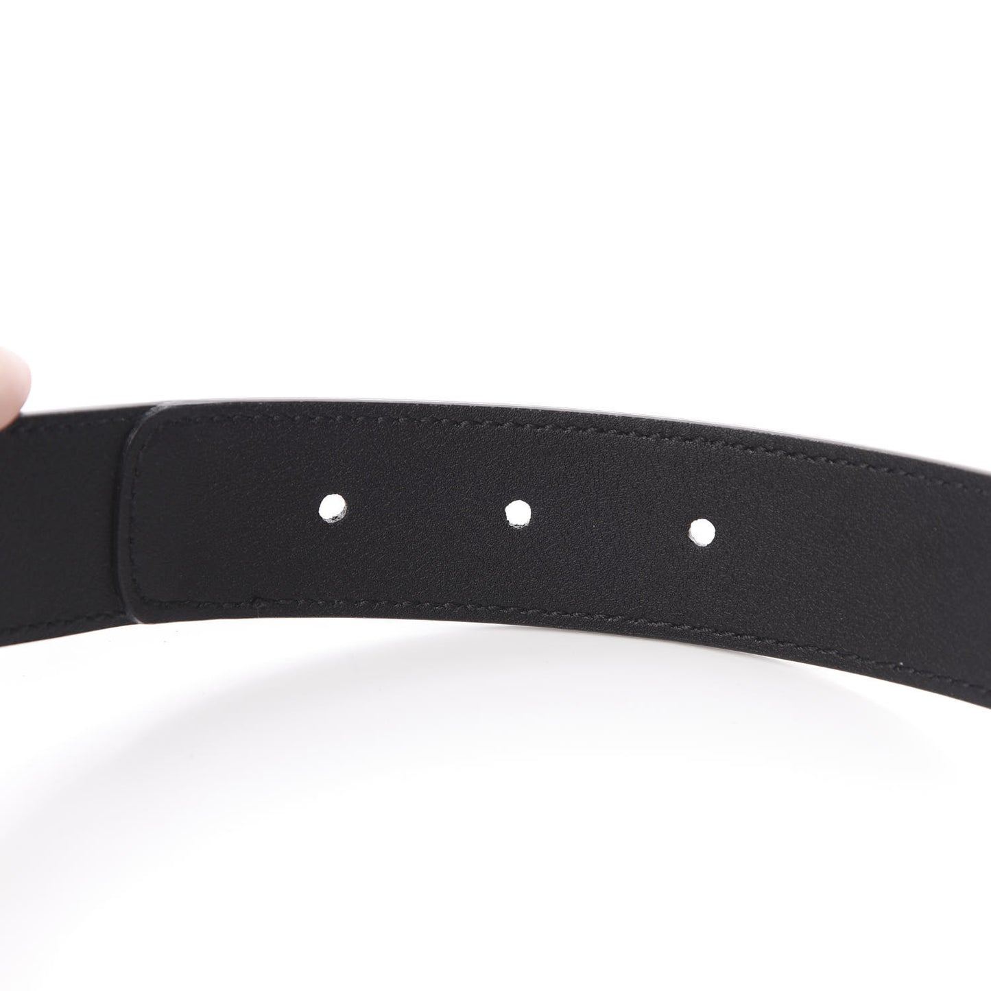 GG Supreme Monogram Matte Plutone Calfskin Double G 30mm Belt 95 38 Beige Ebony Black