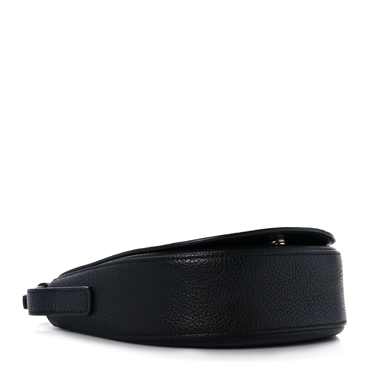Hammered Calfskin Crossbody Bag Gancini Black