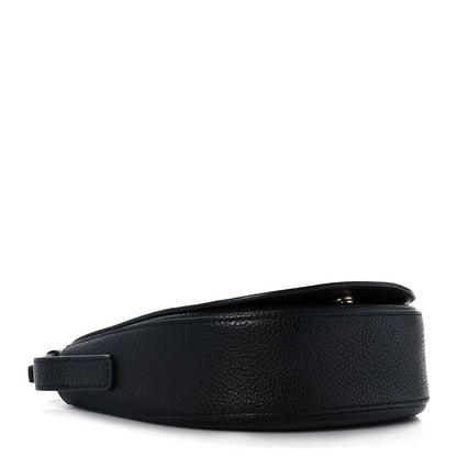 Salvatore Ferragamo Hammered Calfskin Crossbody Bag Gancini Black 4 of 9