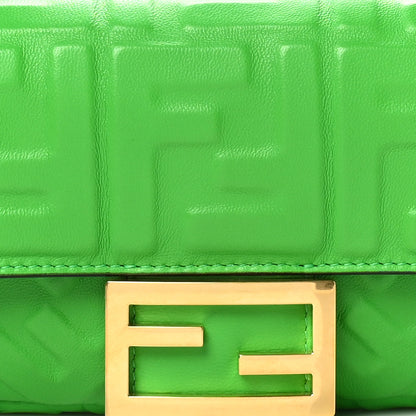 Fendi Nappa FF 1974 Embossed Mini Baguette Tomatillo 8 of 10