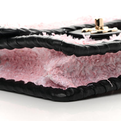 Chanel Tweed Braided Calfskin Mini My Own Frame Flap Pink Black 9 of 12