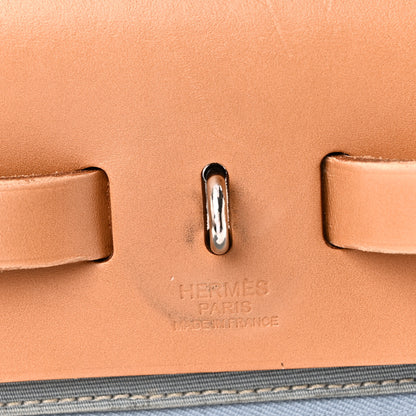 Hermes Military Toile Vache Hunter Herbag Zip PM 31 Bleu Lin 7 of 11