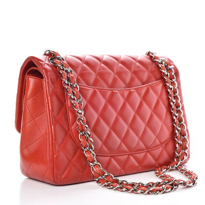 Chanel Lambskin Quilted Jumbo Double Flap Red 3 of 13