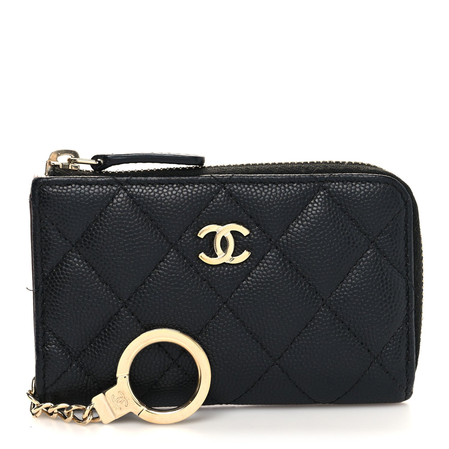 Chanel Caviar Quilted Key Holder Case Black 1 of 8