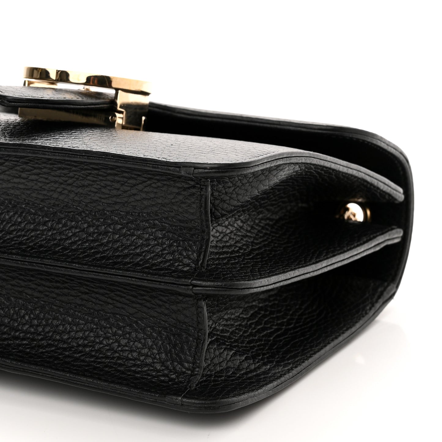 Dollar Calfskin Small Interlocking G Shoulder Bag Black