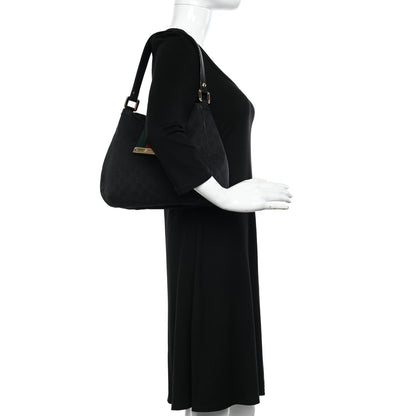 Gucci Monogram New Ladies Web Hobo Black 2 of 15