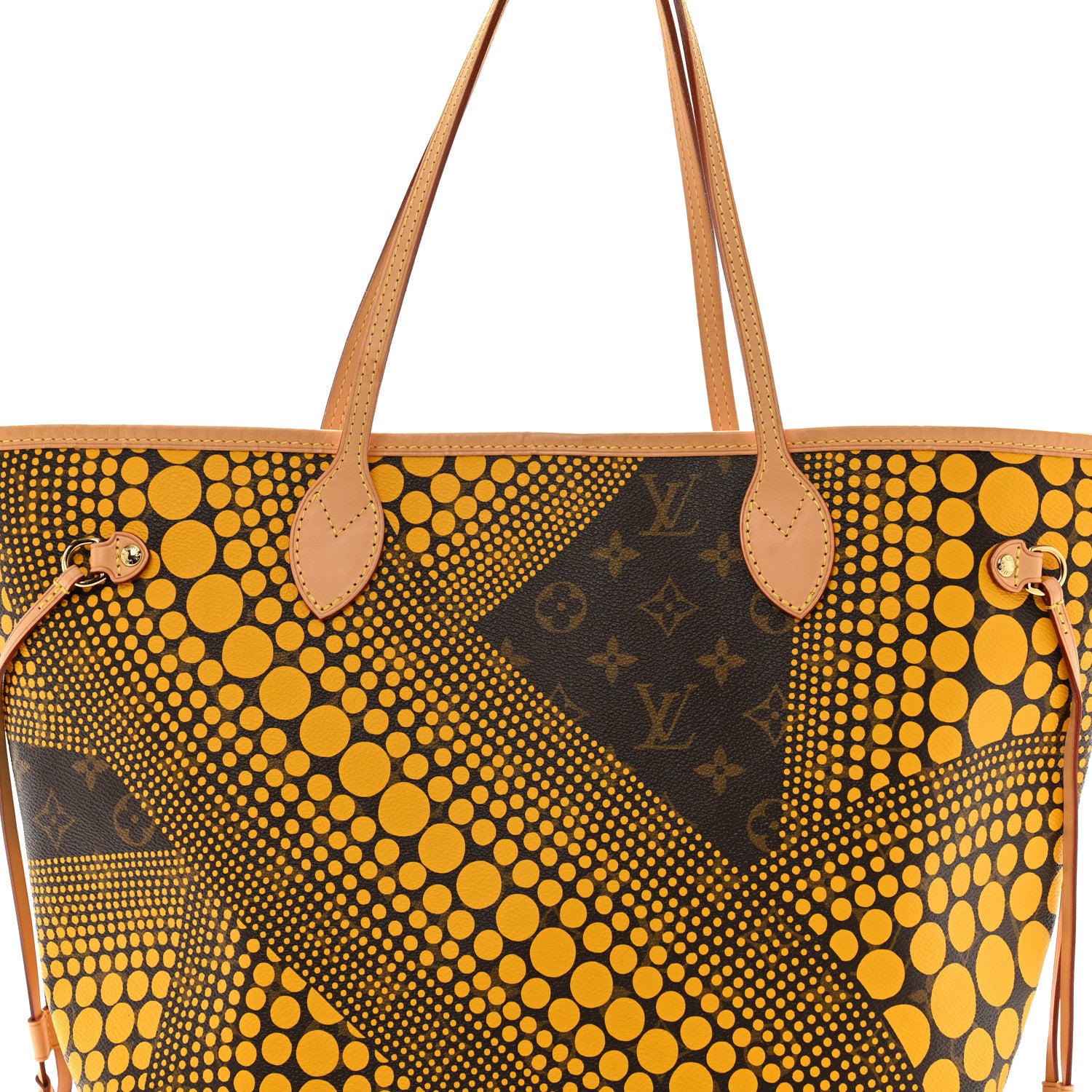 Louis Vuitton Monogram Kusama Waves Neverfull MM Yellow 7 of 12