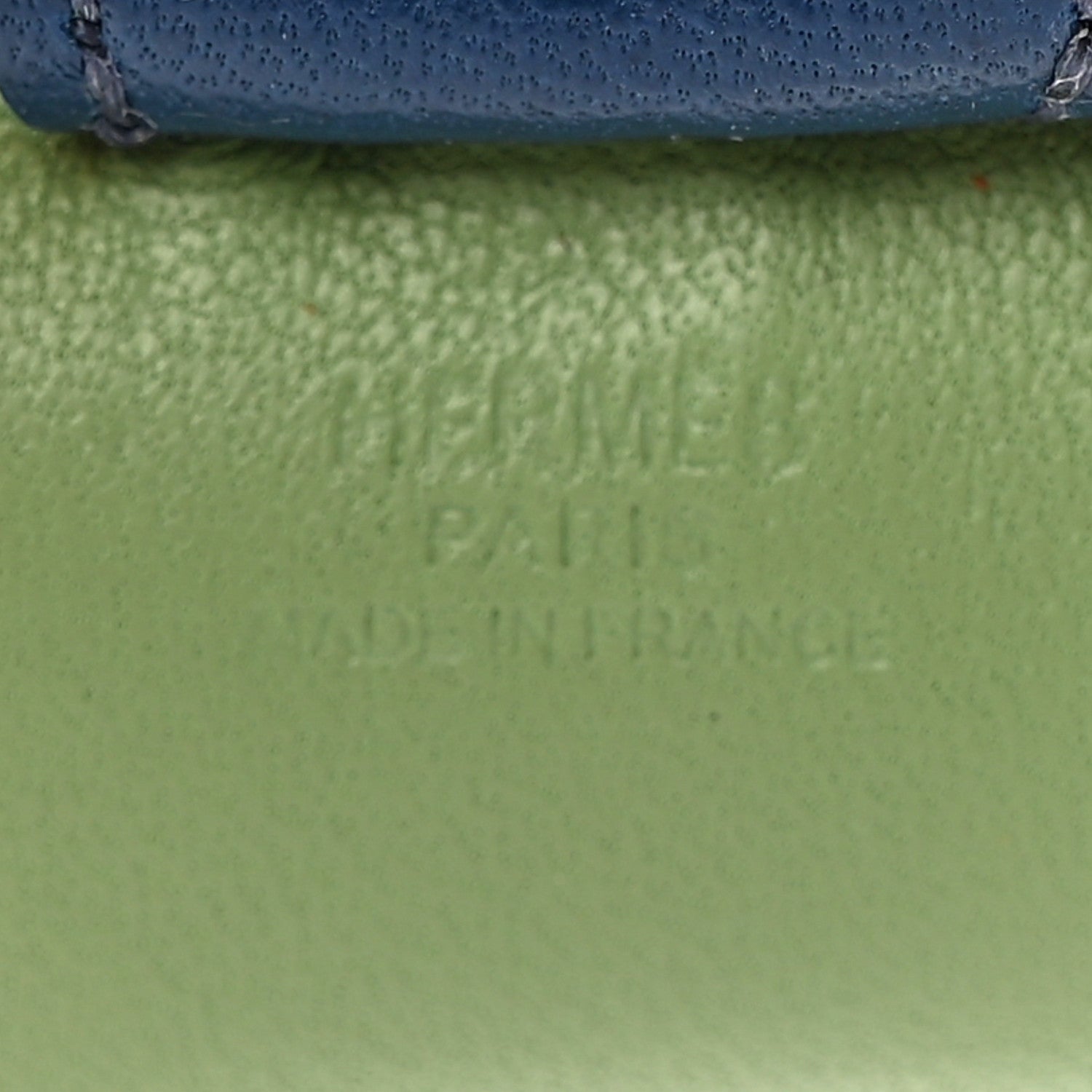 Hermes Milo Lambskin Grigri Rodeo Horse Bag Charm PM Vert Criquet Sesame Bleu De Malte 3 of 6