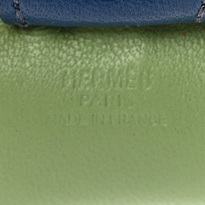 Hermes Milo Lambskin Grigri Rodeo Horse Bag Charm PM Vert Criquet Sesame Bleu De Malte 3 of 6