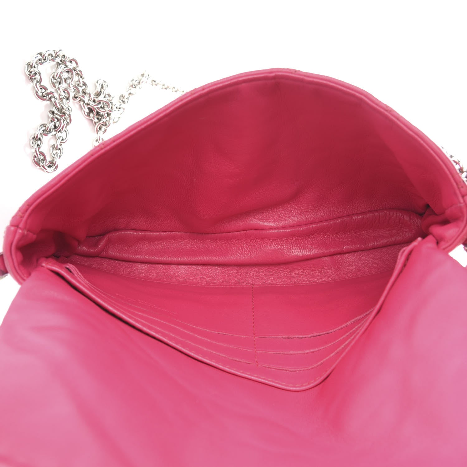 Christian Dior Lambskin Cannage Printed Miss Dior Promenade Pouch Fuchsia Multicolor 6 of 9