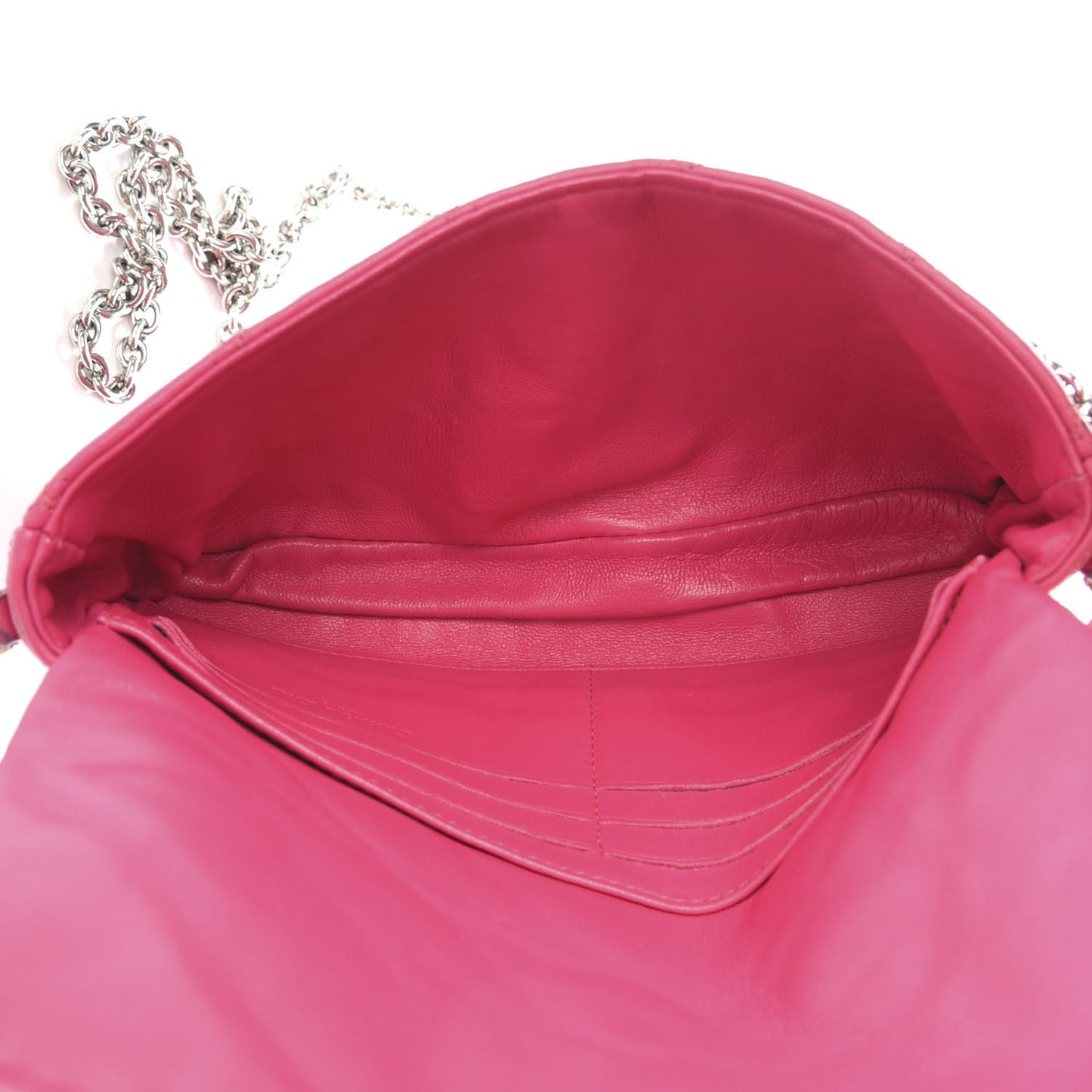 Lambskin Cannage Printed Miss Dior Promenade Pouch Fuchsia Multicolor