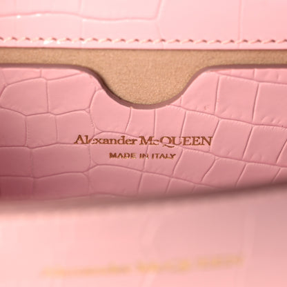 Alexander McQueen Calfskin Crocodile Embossed Knuckle Shoulder Bag Light Pink 6 of 10
