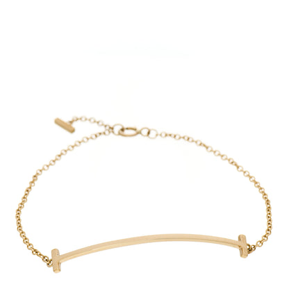 Tiffany 18K Yellow Gold T Smile Bracelet 1 of 4