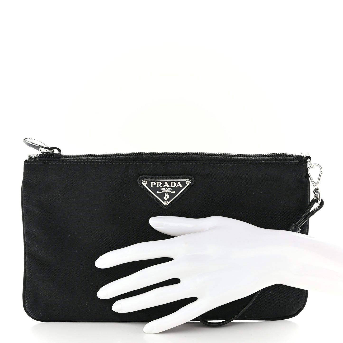 Tessuto Nylon Vela Wristlet Black