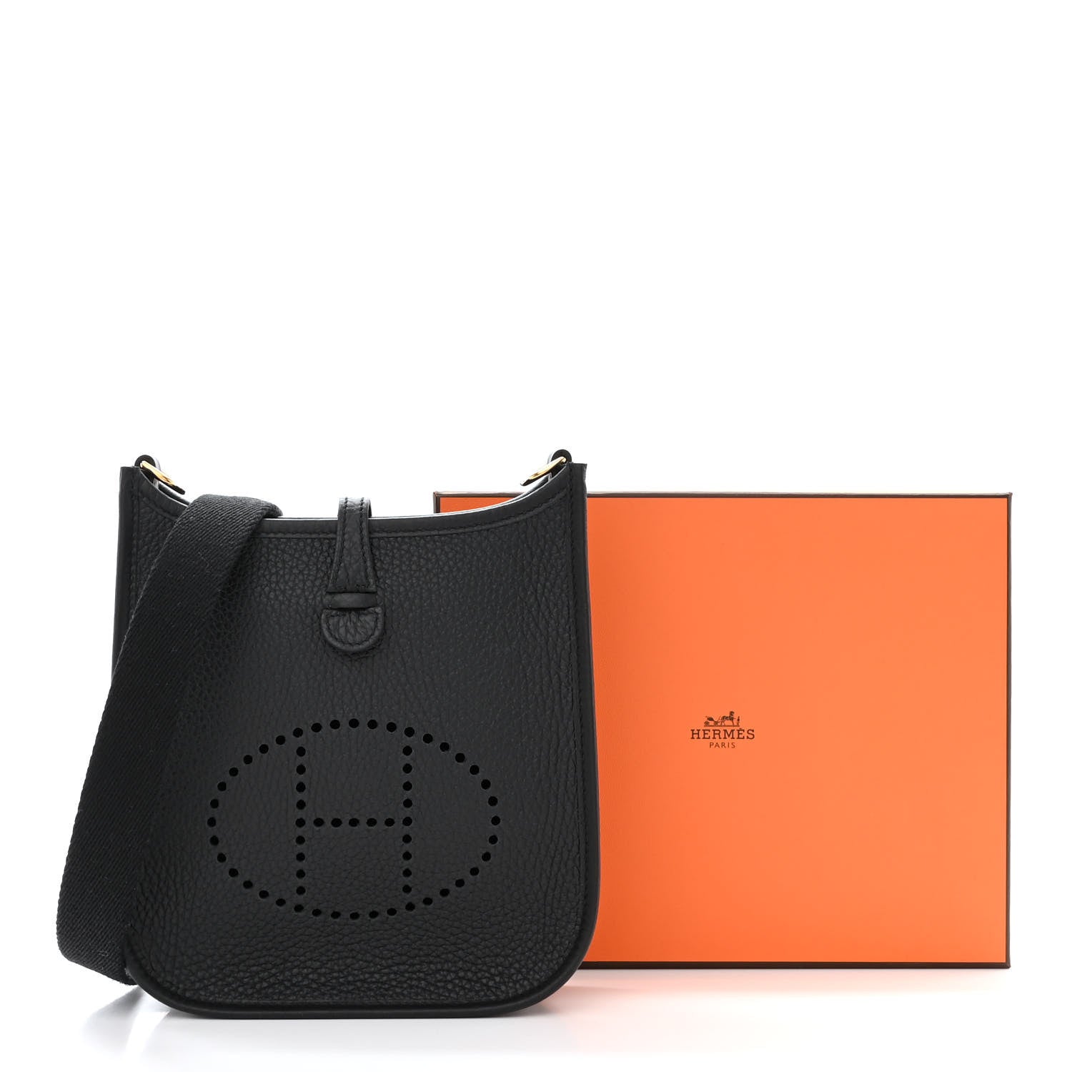 Hermes Taurillon Clemence Evelyne TPM Black 11 of 11