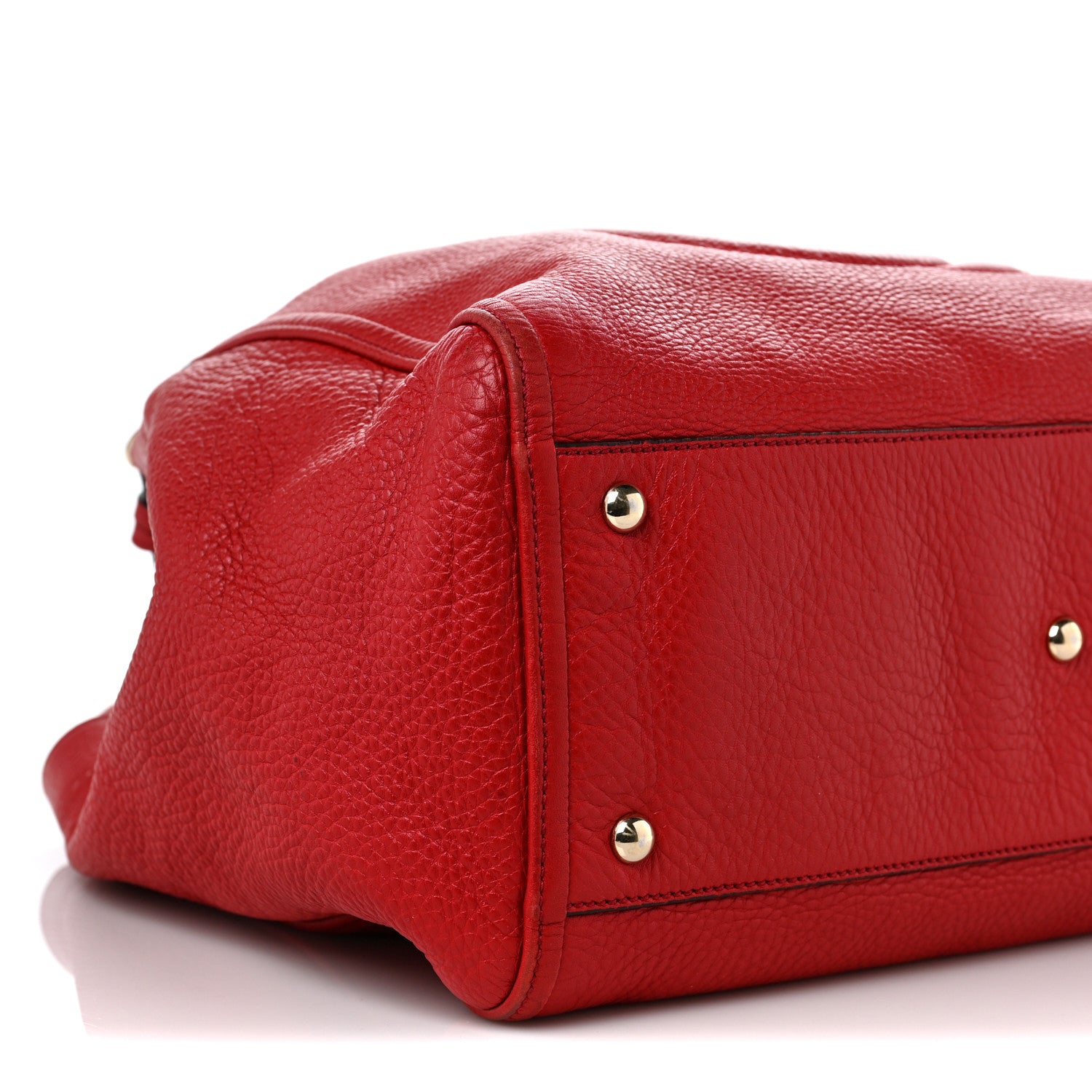 Gucci Pebbled Calfskin Medium Soho Shoulder Bag Red 8 of 13