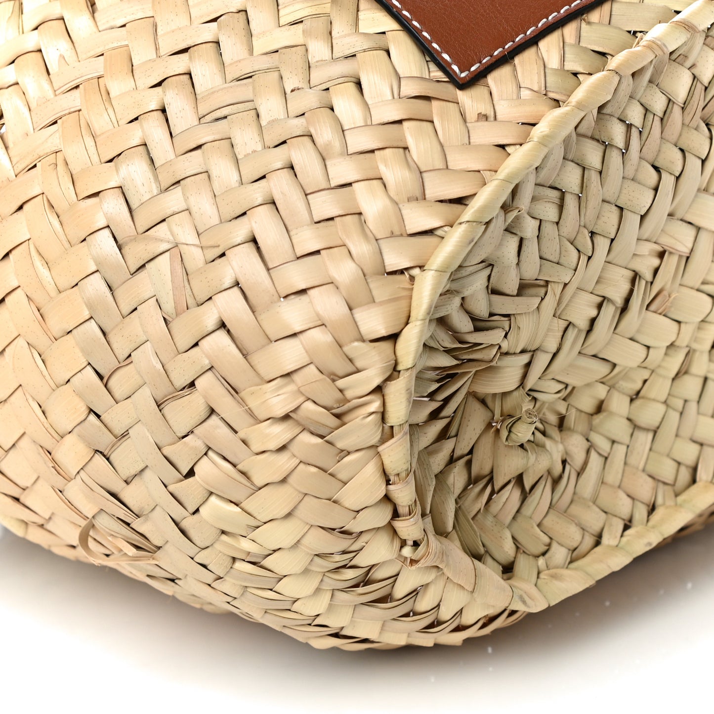 Raffia Small Basket Tote Bag Natural Tan