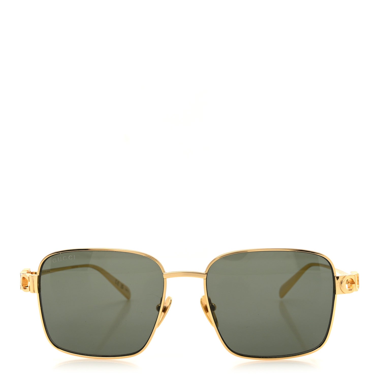 Gucci Metal Rectangular Frame Sunglasses GG1937S Gold 2 of 8