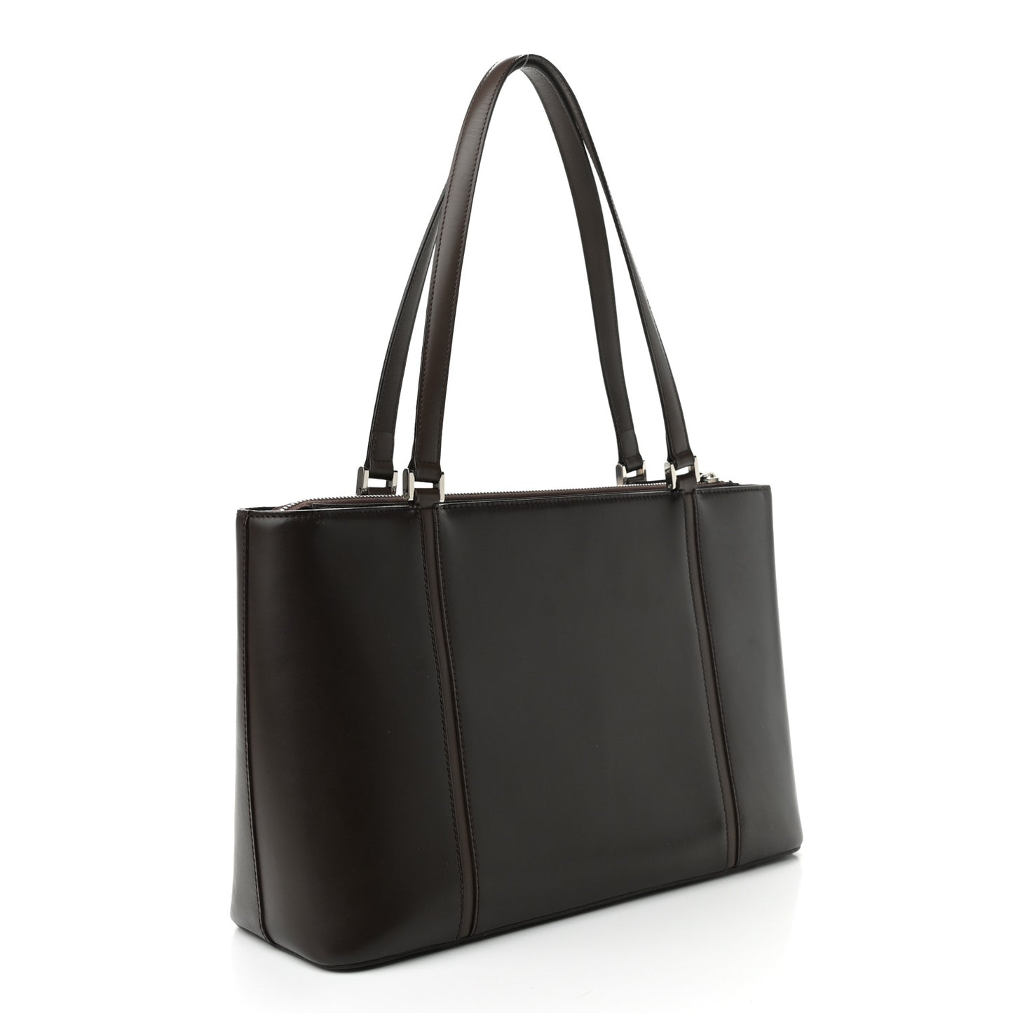Calfskin Tote Dark Brown