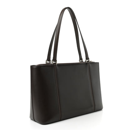 Burberry Calfskin Tote Dark Brown 3 of 10