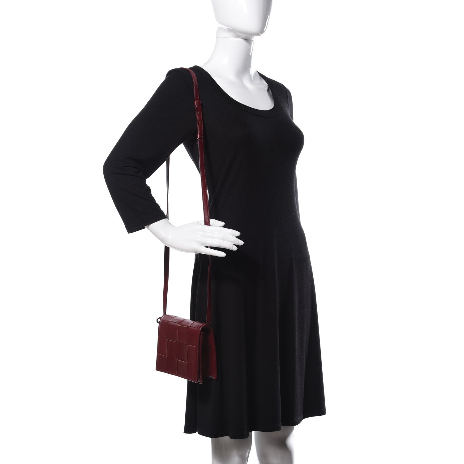 Bottega Veneta Nappa Maxi Intrecciato Mini Cassette Crossbody Bordeaux 3 of 16