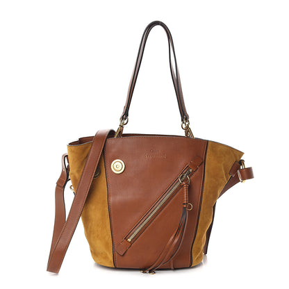 Chloe Smooth Calfskin Suede Medium Myer Double Carry Bag Caramel 1 of 7