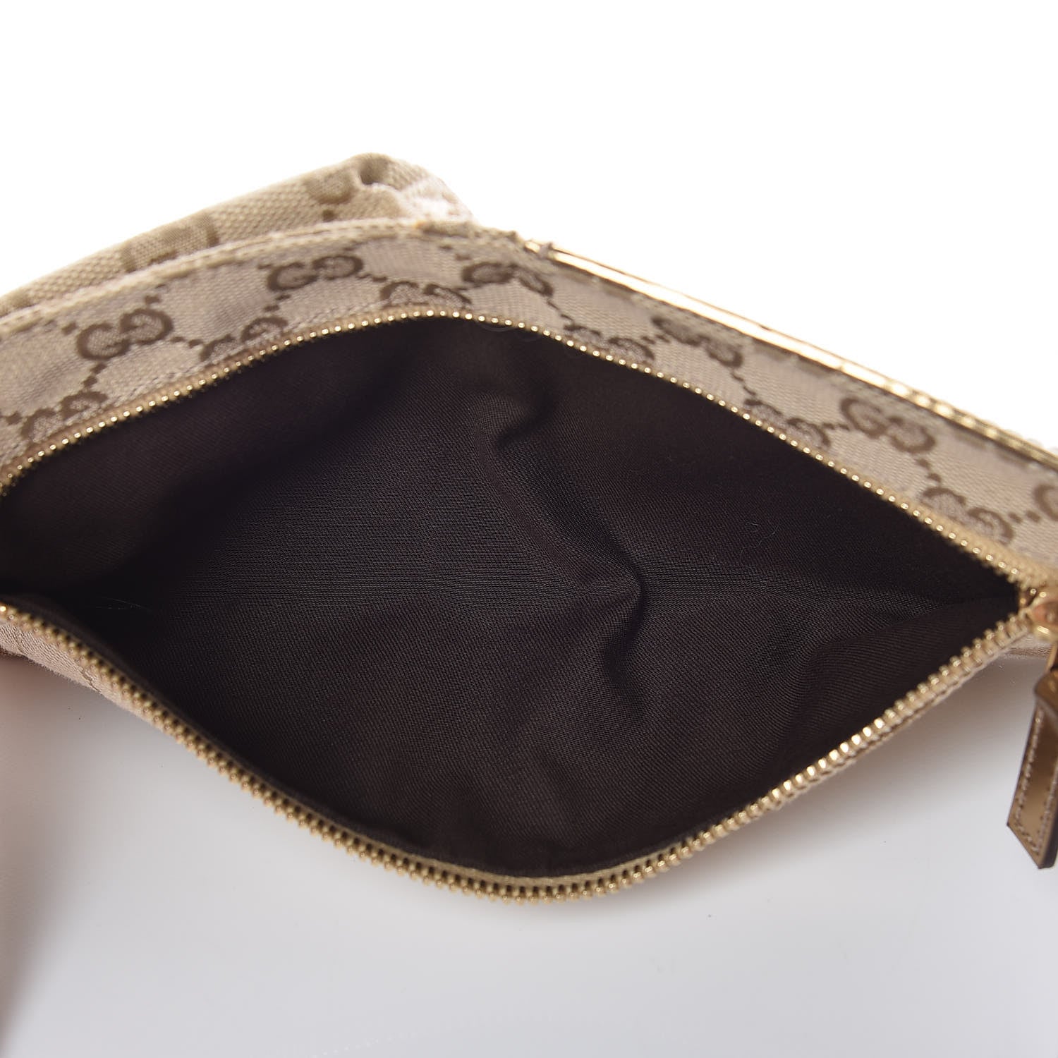 Gucci GG Monogram Web Double Pocket Belt Bag Gold Pink 5 of 14