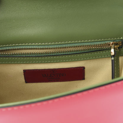 Valentino Garavani Vitello Small Glam Lock Rockstud Flap Green Deep Rose Grey Scarlet 7 of 8
