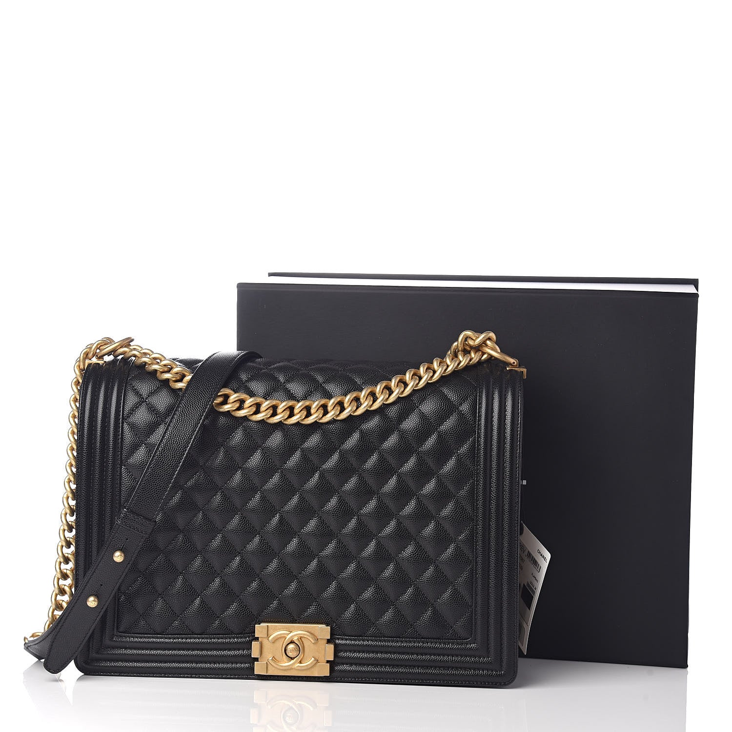 Chanel Caviar Quilted Large Boy Flap Black 10 of 10