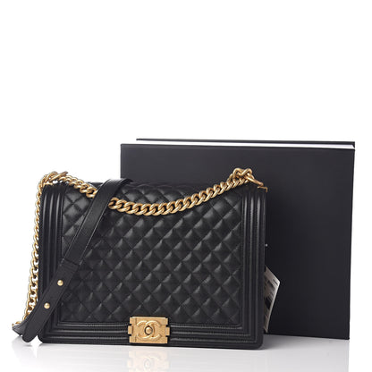 Chanel Caviar Quilted Large Boy Flap Black 10 of 10
