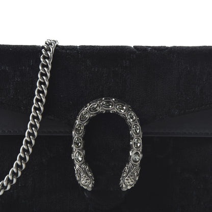 Gucci Velvet GG Monogram Super Mini Dionysus Shoulder Bag Black 9 of 10