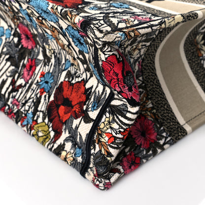 Christian Dior Canvas Embroidered Medium Mille Fleurs Book Tote Multicolor 10 of 10