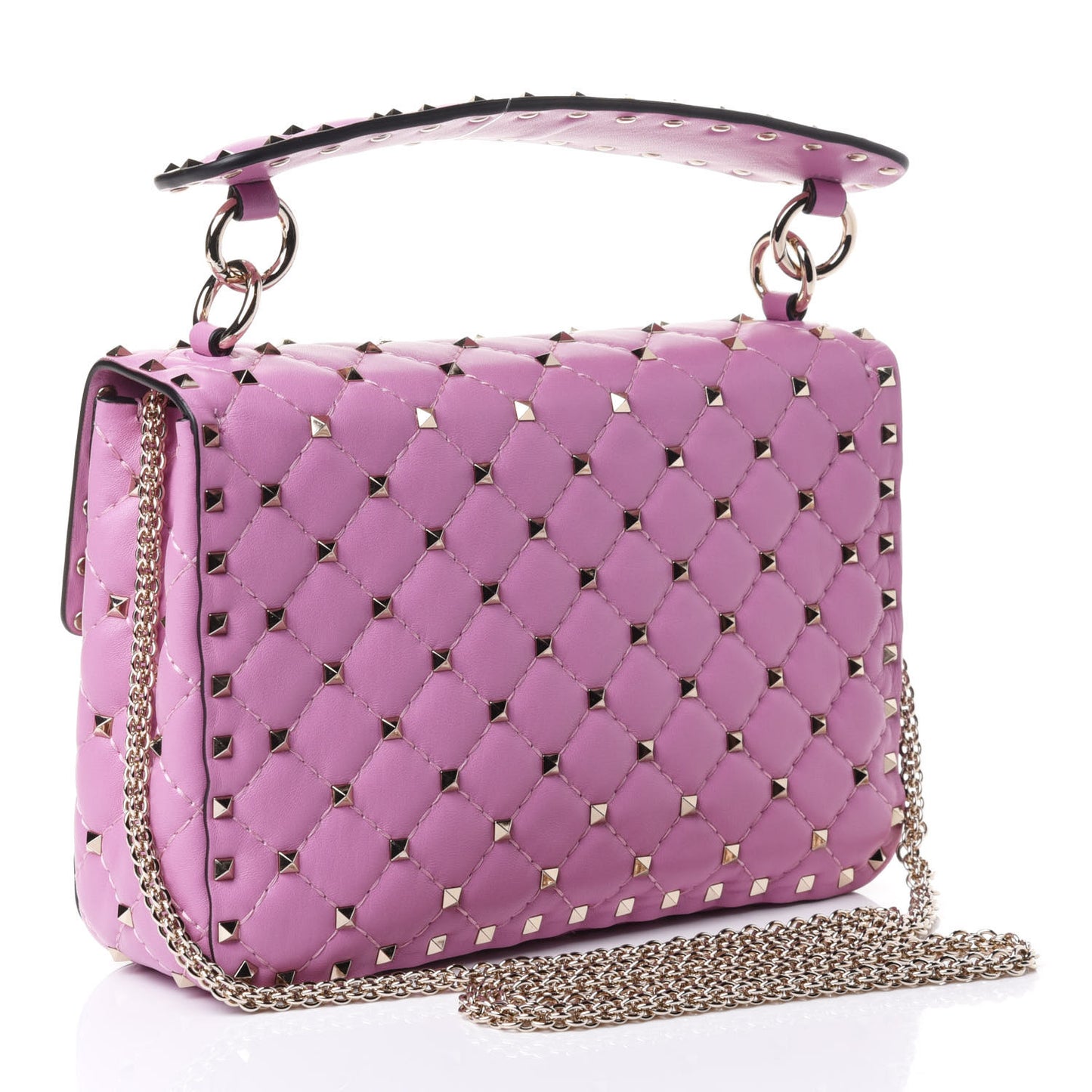 Nappa Medium Rockstud Spike Shoulder Bag Giacinto
